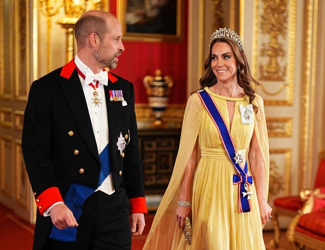 The Prince and Princess of Wales ahead of the state banquet