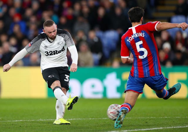 Wayne Rooney was making his second appearance for Derby