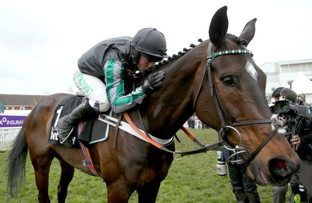 Nico de Boinville and Altior after their Champion Chase success on Wednesday