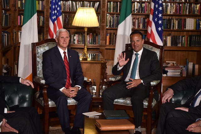 US vice president Mike Pence and Taoiseach Leo Varadkar