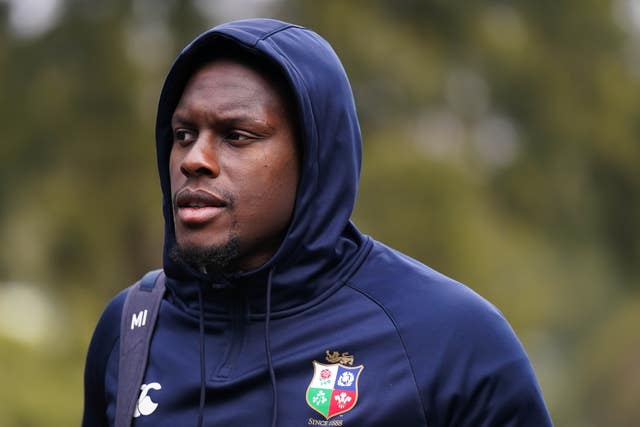 Itoje arrives at a team run in Canberra on Tuesday