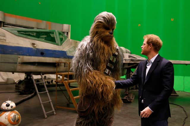 Prince Harry meets Chewbacca