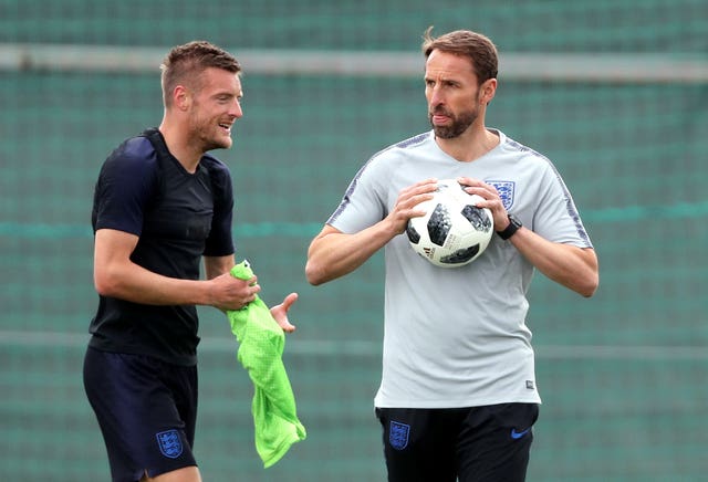 Jamie Vardy (left) faces a battle to win a starting shirt for England