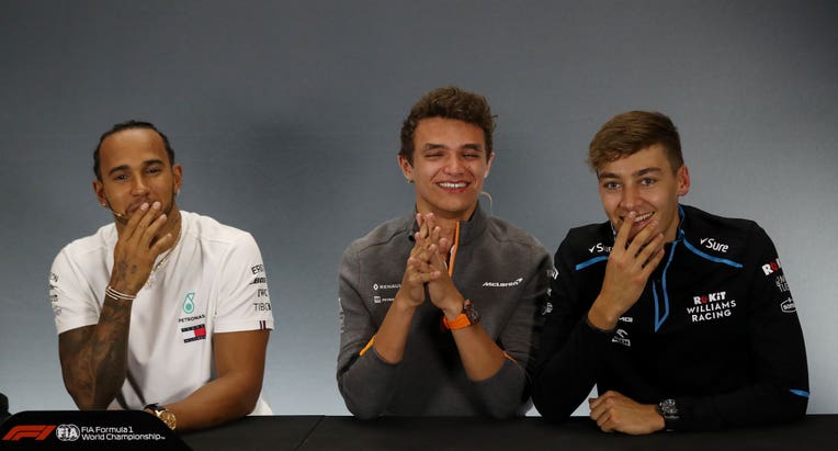 Hamilton (left) and Russell (right) are both out of contract at the end of the season