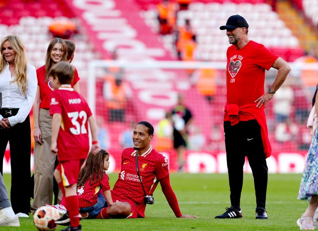 Liverpool manager Jurgen Klopp and Virgil van Dijk