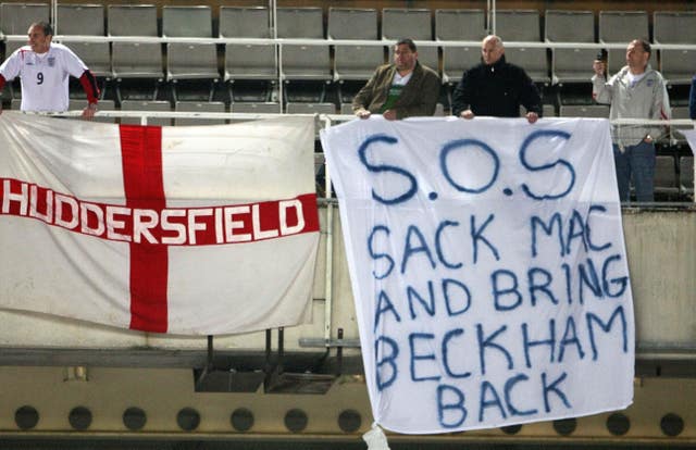 England fans let their feelings known against Andorra