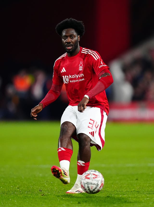 Nottingham Forest’s Ola Aina during the Emirates FA Cup fifth round match at the City Ground, Nottingham