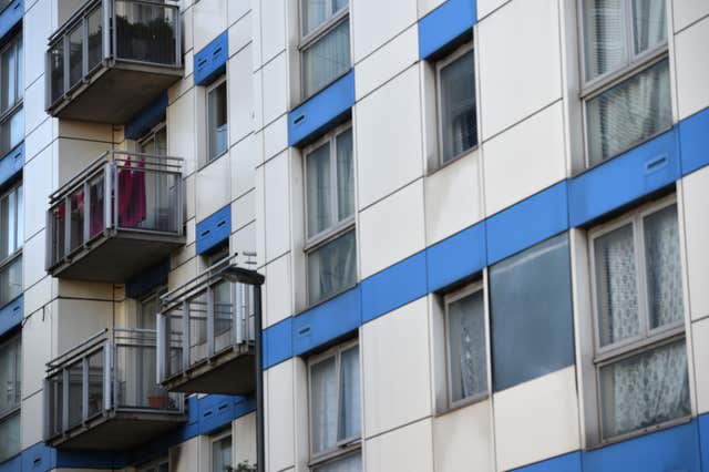 The cladding at the Citiscape building in Croydon (Kirsty O’Connor/PA)