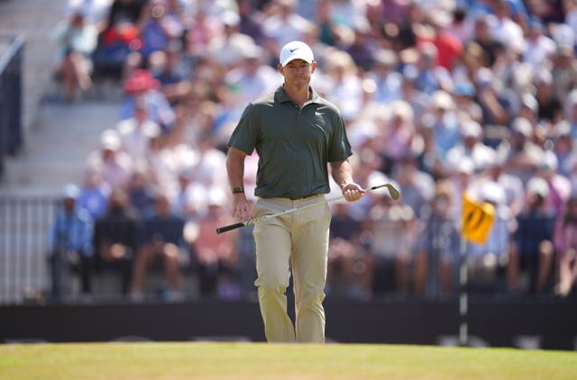 Rory McIlroy the nine green during the 154th Open Championship at Royal Birkdale in Southport