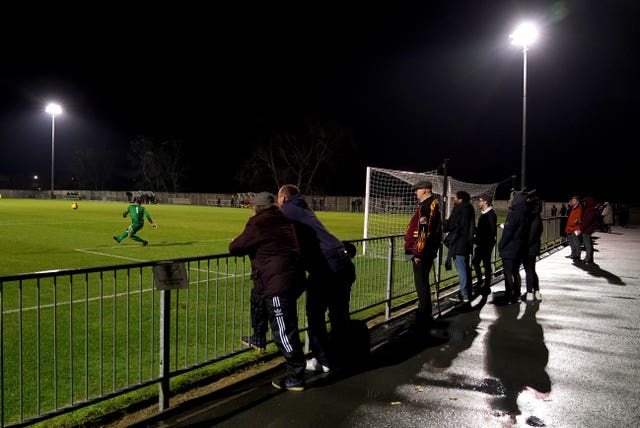 Fans were allowed into some non-league stadiums before the restrictions changed 