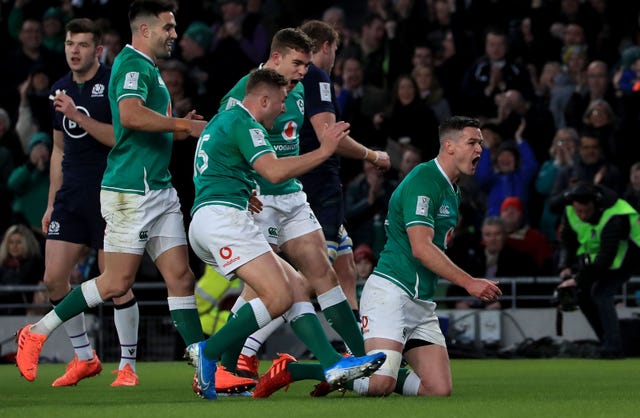 Ireland captain Johnny Sexton, who scored the opening try in February's win over Scotland, is set to return from injury