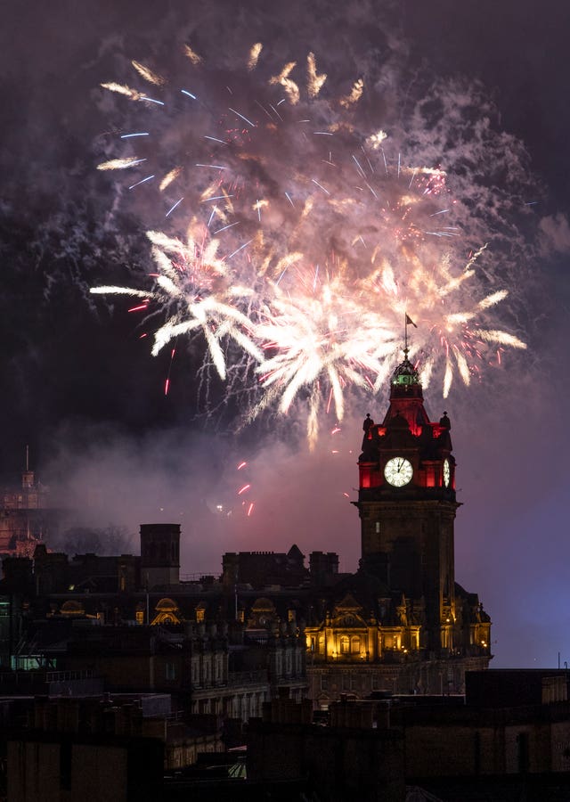Fireworks launched from Edinburgh Castle during the recent New Year celebrations
