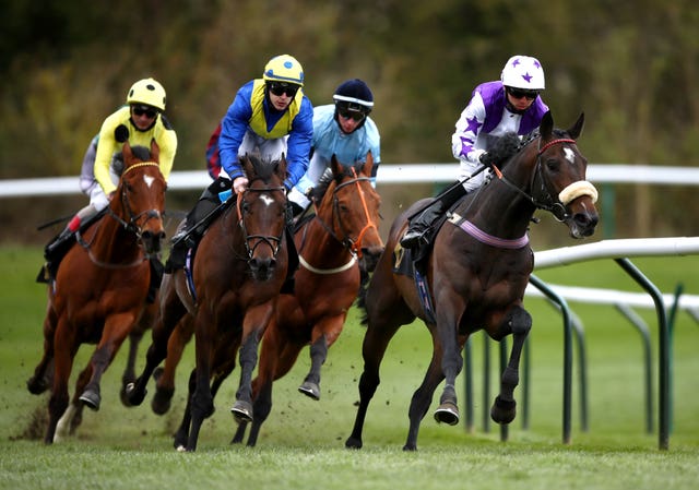 Astro King (second left) on his way to victory at Nottingham in April