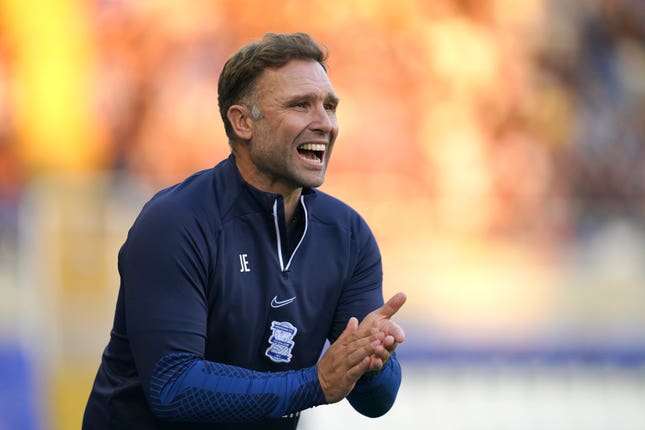 Birmingham manager John Eustace