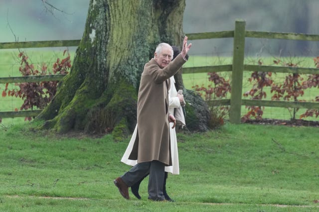 Royals attend church service