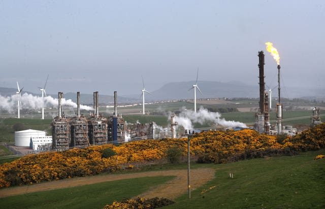 Flaring at Fife Ethylene Plant