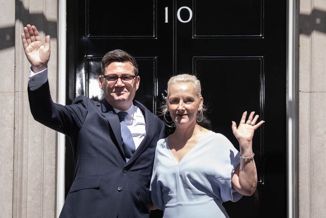 Andy Burnham with his wife Marie-France van Heel