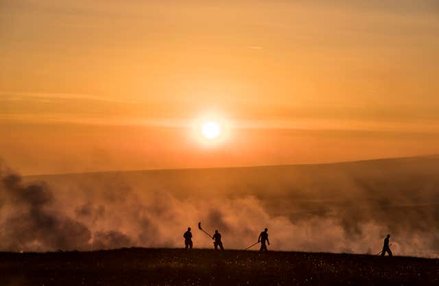 Last summer Winter Hill was hit by wildfire (Danny Lawson/PA)