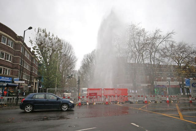 Burst water main