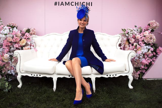 Charlotte Hawkins during Ladies Day at Aintree