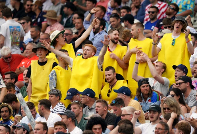 The fans in the Hollies Stand made their presence felt throughout the day.