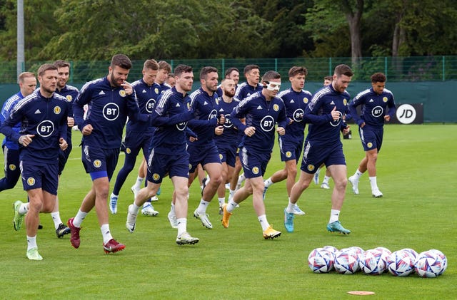 Scotland go through their paces in training