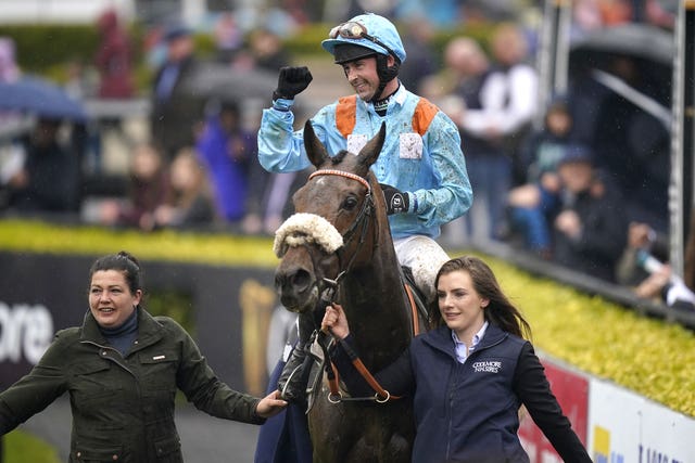 Marie's Rock returns to the Punchestown winner's enclosure
