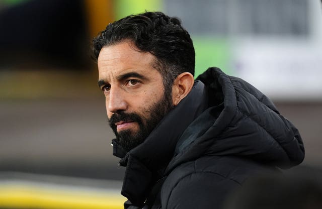 Ruben Amorim on the sidelines