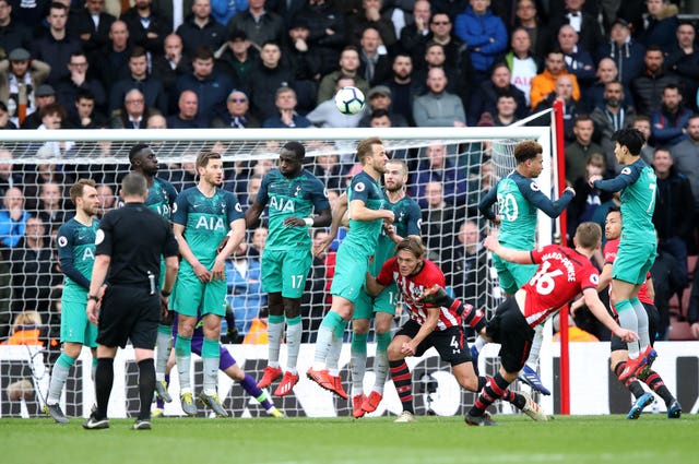 Southampton's James Ward-Prowse scored a stunning free-kick which secured a 2-1 win over Spurs