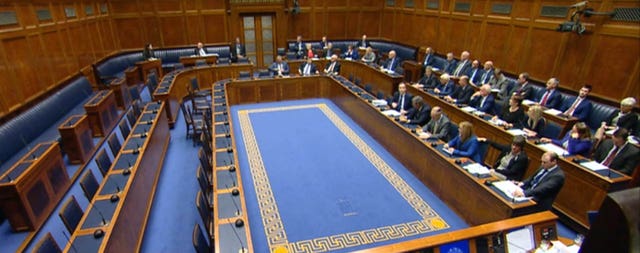 The debating chamber at Stormont