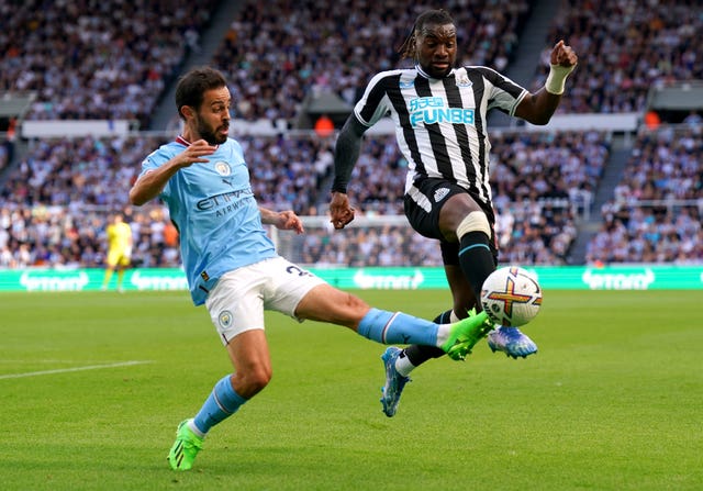 Bernardo Silva in action at Newcastle