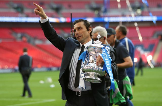 Conte ended the season at Chelsea by lifting the FA Cup