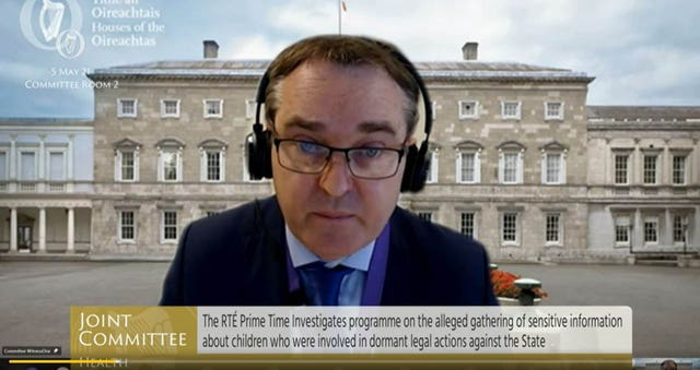 Secretary General of the Department of Health Robert Watt speaks to Health Committee