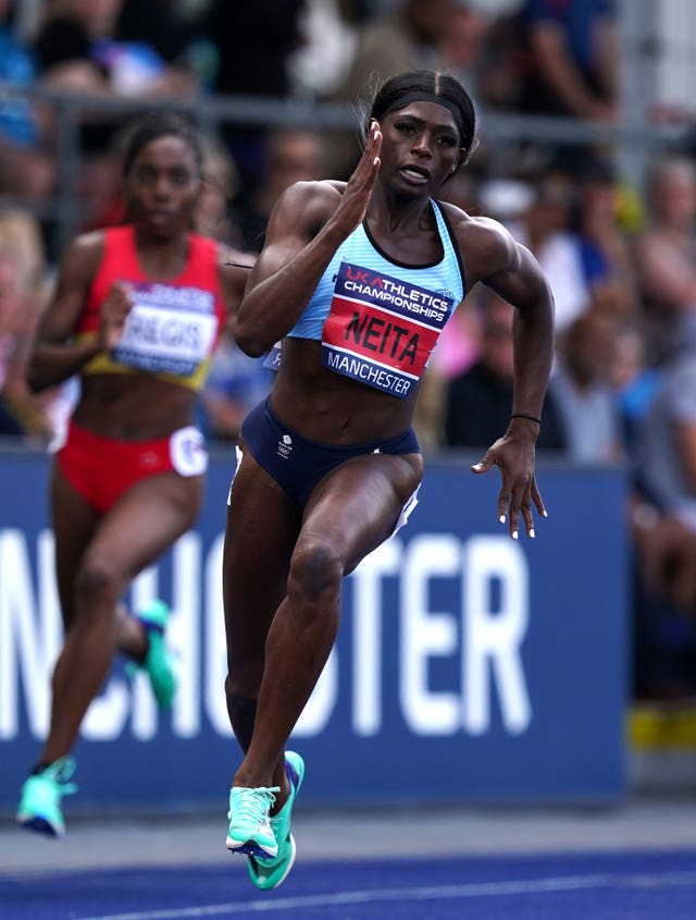 Daryll Neita won the women’s 200m