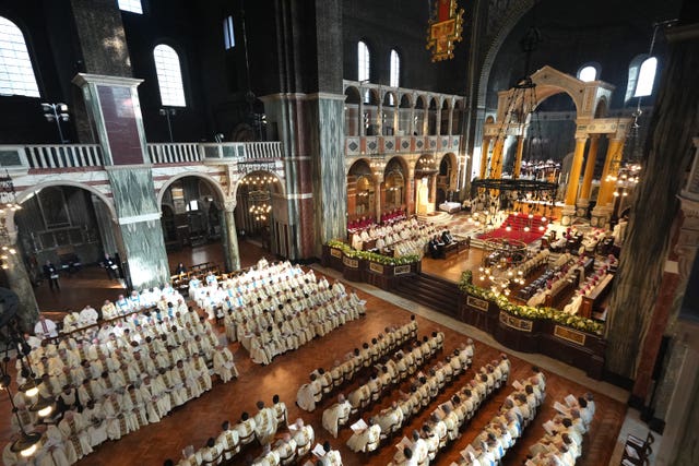 The installation mass for the 12th Archbishop of Westminster