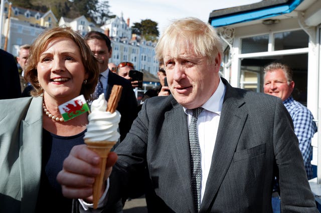The Prime Minister returned to the campaign trail in Llandudno ahead of Senedd elections (Phil Noble/PA)