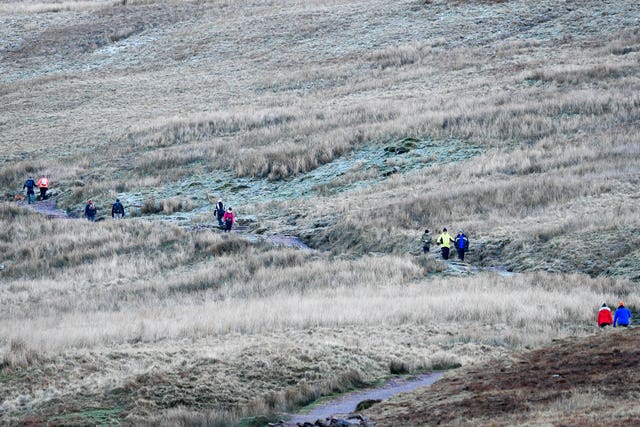 Hillwalkers in Brecon Beacons