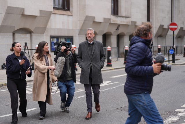 Nathan Gill walks away from the Old Bailey at a previous hearing