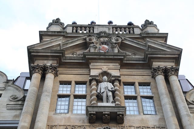 A statue of Cecil Rhodes