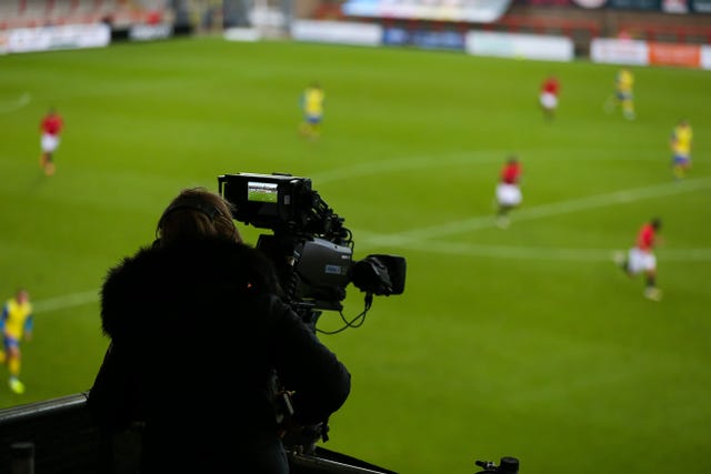 Matches in England cannot be broadcast in any form between the hours of 2.45pm and 5.15pm, if more than 50 per cent of teams in the top two divisions are playing at the same time