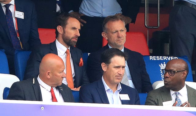 England football manager Gareth Southgate (top left) was in attendance at Lord's.