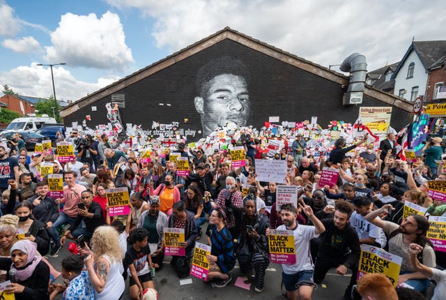 The mural of Marcus Rashford