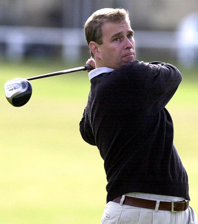 Duke of York playing golf