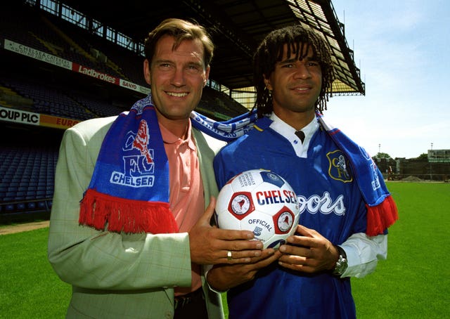 Glenn Hoddle, left, took charge at Chelsea in 1993