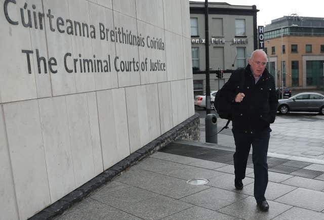 Former Anglo-Irish Bank boss David Drumm arriving for his sentence hearing at Dublin’s Central Criminal Court (PA