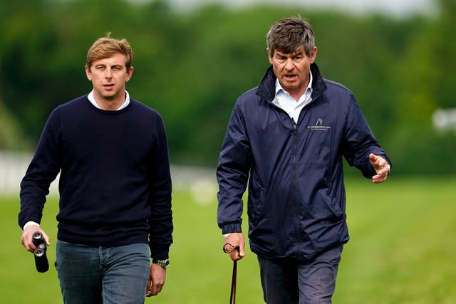 Ed (left) and Simon Crisford at Epsom