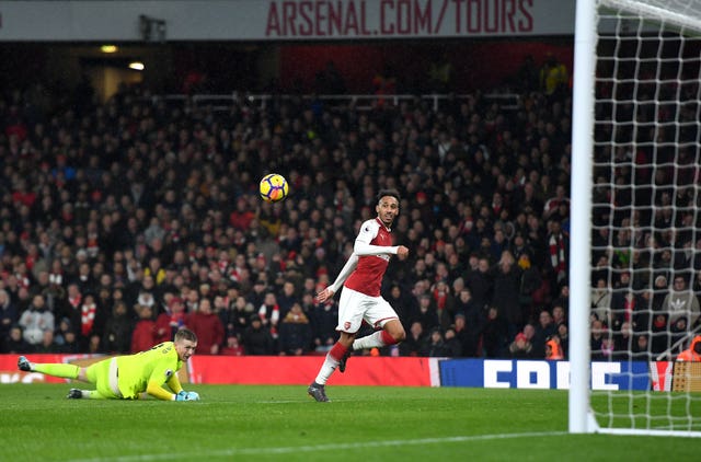 Aubameyang scored on his Arsenal debut against Everton last weekend.