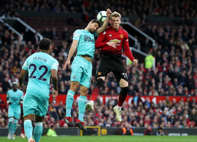 Manchester United's Scott McTominay went off against Newcastle