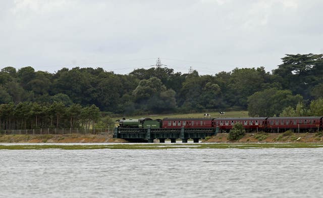 Steam locomotive Mayflower near Poole, Dorset