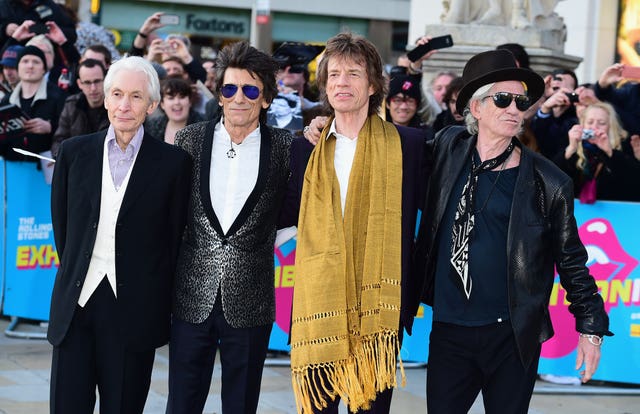 Charlie Watts, Ronnie Wood, Mick Jagger and Keith Richards of The Rolling Stones.